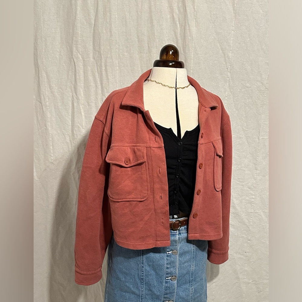 Kuwalla fleece cropped shacket